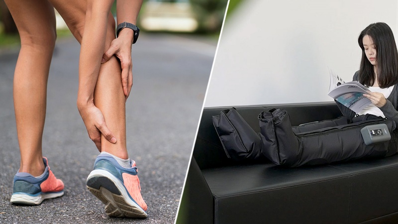 6-chamber wireless rechargeable leg compression massage device